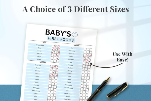 Fillable baby food printable planner (copy)