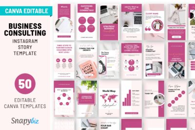 business consultant instagram canva story templates