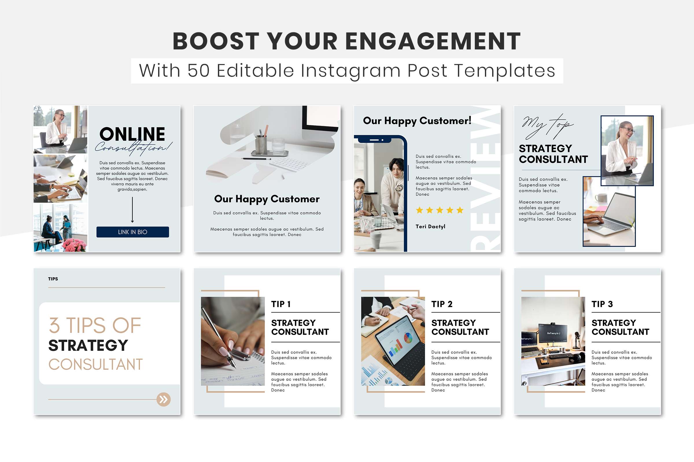 Business Development Instagram Posts for Canva