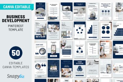 business development pinterest canva pins template