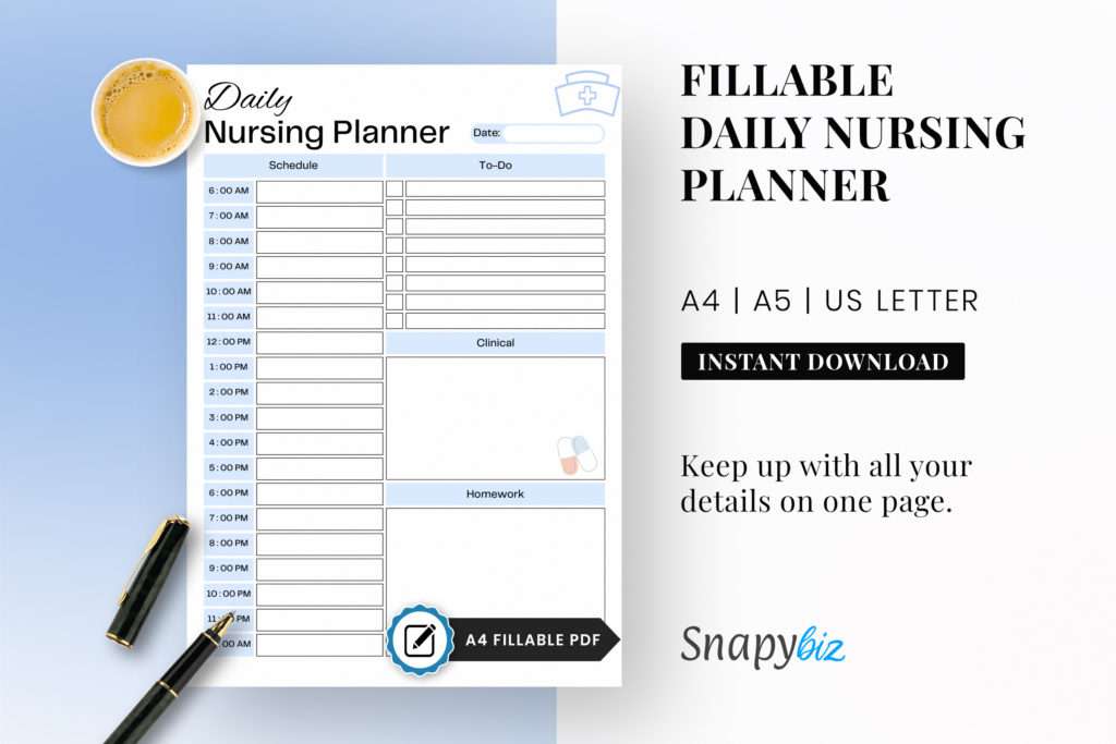 daily nursing school printable planner (copy)
