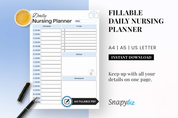 Daily Nursing Planner Feature Image 10 Daily nursing school printable planner (copy)