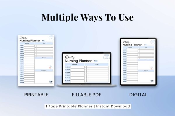 Daily Nursing Planner Feature Image 3 1 Daily nursing school printable planner