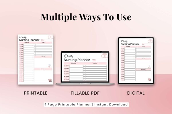 Daily nursing school printable