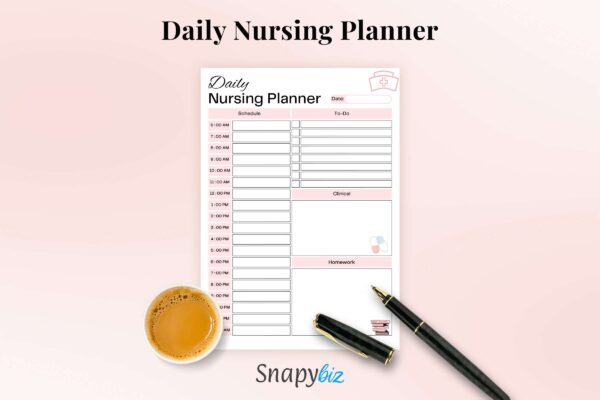 Daily nursing school printable