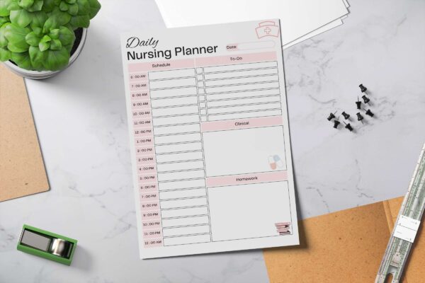Daily nursing school printable