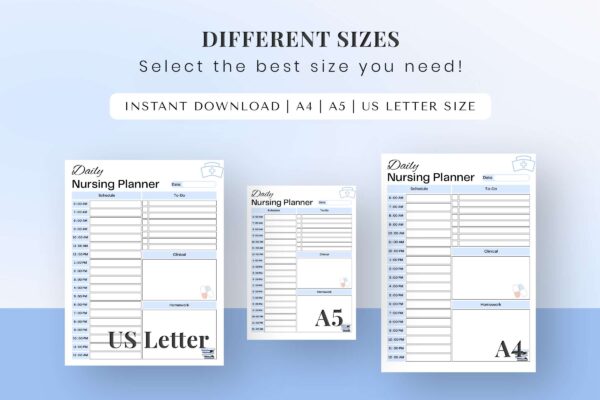 Daily Nursing Planner Feature Image 9 1 Daily nursing school printable planner