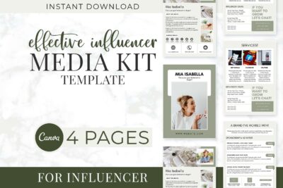 influencer media kit template