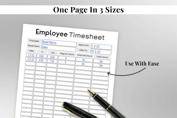 Employee Timesheet Feature Image 4 Fillable employee timesheet printable