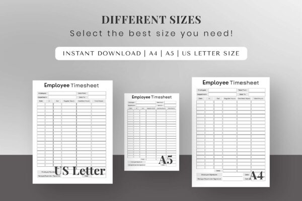Employee Timesheet Feature Image 9 Fillable employee timesheet printable