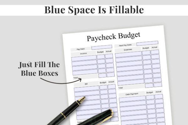 Paycheck Budget Pdf Feature Image 2 Weekly paycheck printable planner