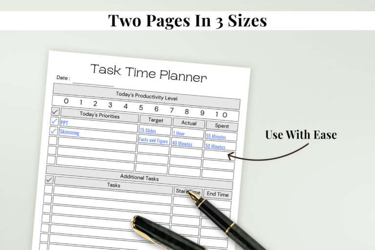 Printable Pomodoro Planner | Snapybiz.com