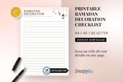 ramadan decoration checklist