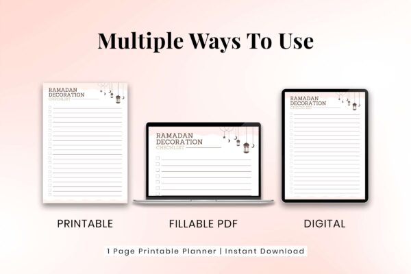 Printable Ramadan Decoration Checklist Feature Image 4 Ramadan decoration checklist