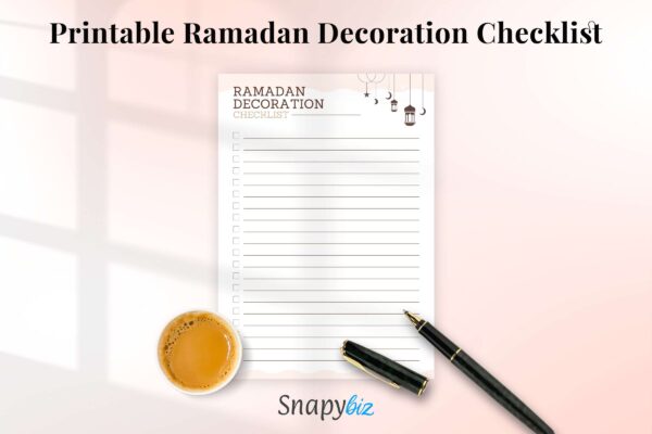 Printable Ramadan Decoration Checklist Feature Image 6 Ramadan decoration checklist