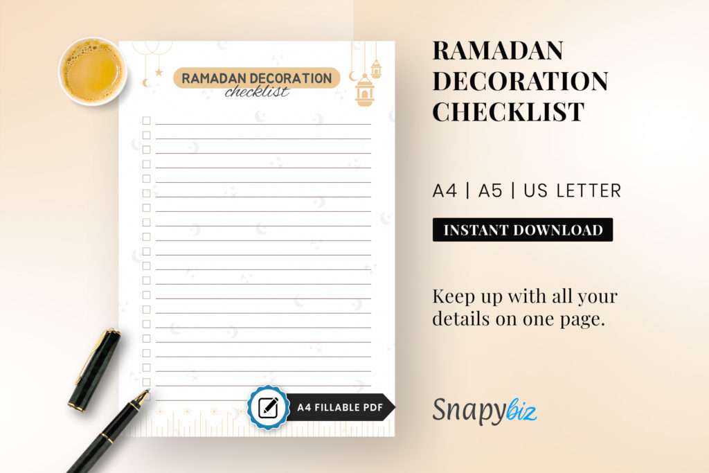 ramadan decoration checklist