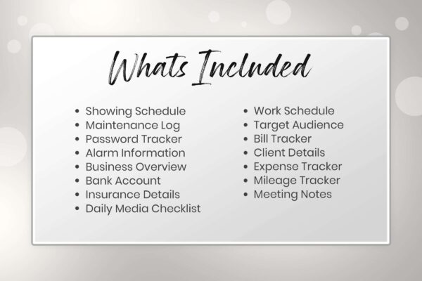 Real Estate Agent Planner Printable | SnapyBiz