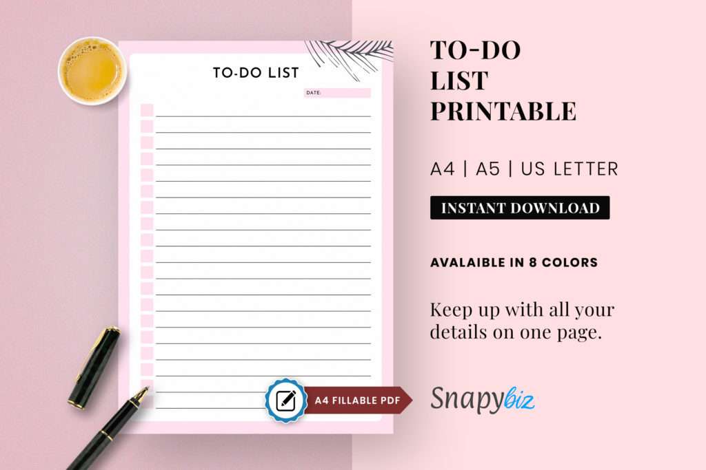 fillable to do list printable planner pdf