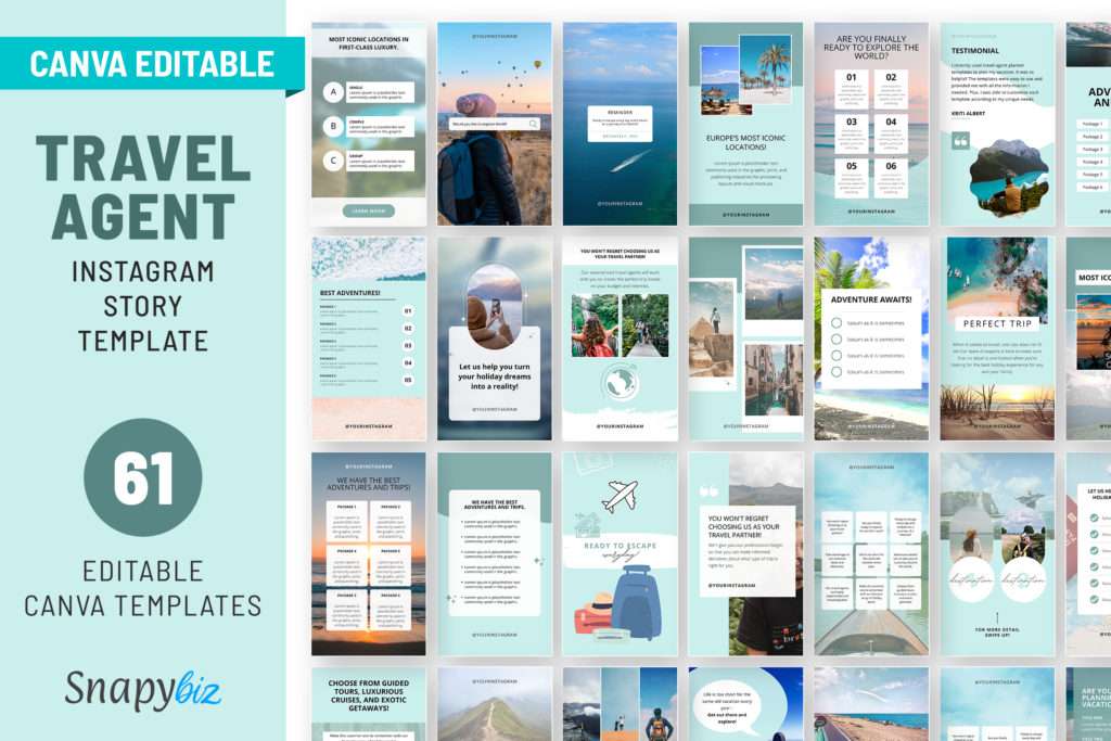 travel agent instagram story template