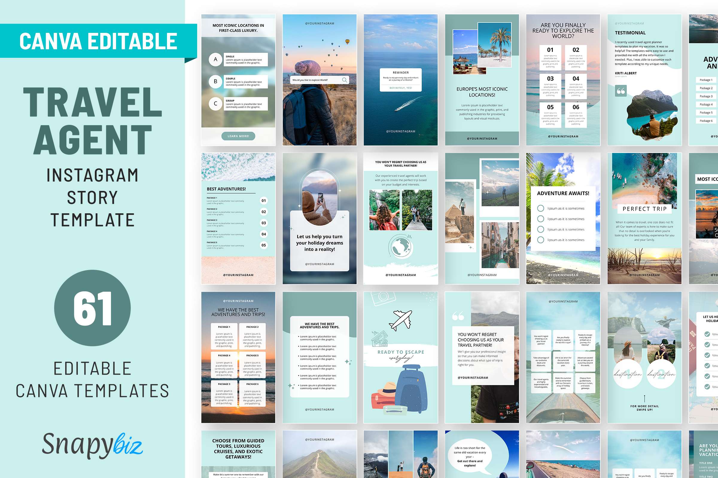 Travel agent instagram story template
