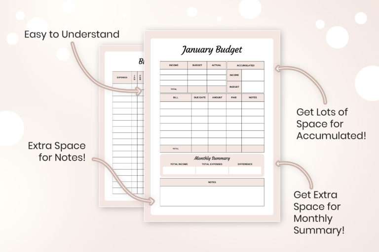 Fillable Budget Printable Planner PDF | SnapyBiz