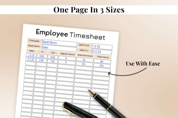 Employee Timesheet Feature Image 4 Fillable employee timesheet printable