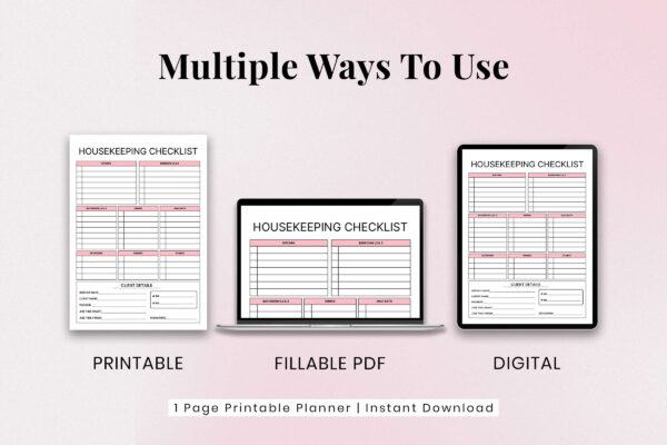 Housekeeping Checklist Feature Image 4 1 Airbnb cleaning checklist pdf, printable checklist