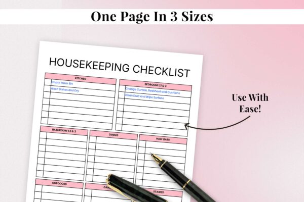 Housekeeping Checklist Feature Image 5 Airbnb cleaning checklist pdf, printable checklist