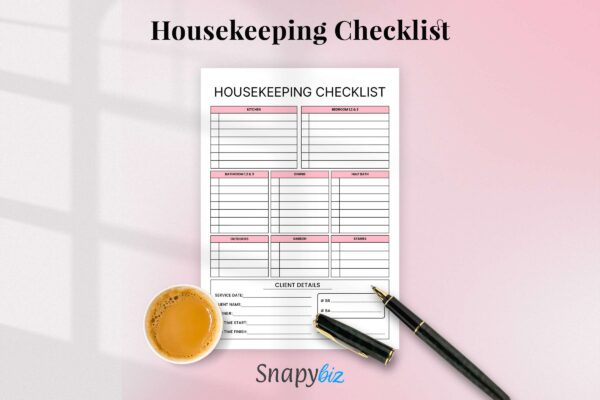 Housekeeping Checklist Feature Image 6 Airbnb cleaning checklist pdf, printable checklist