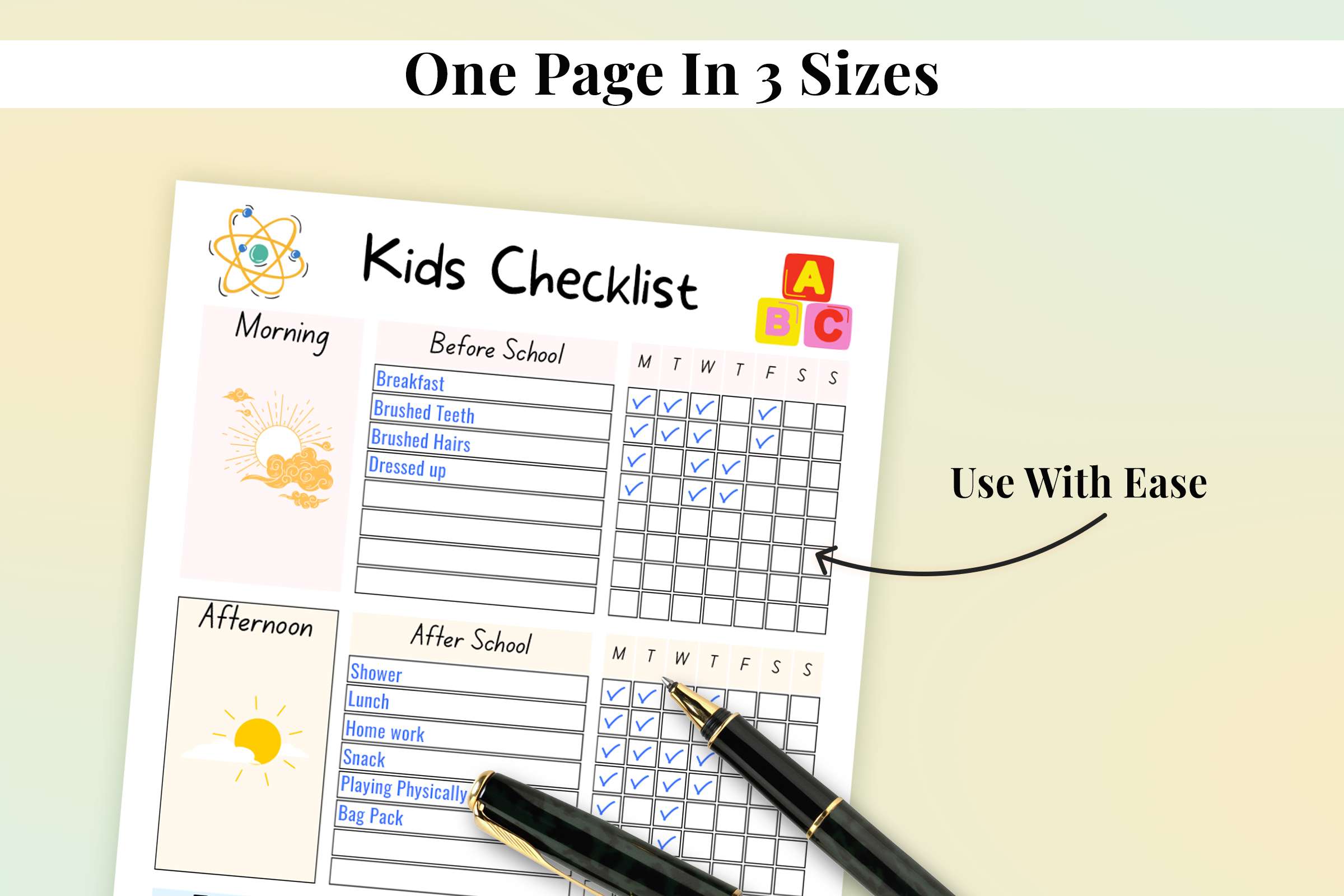 Printable Checklist For Kids | SnapyBiz