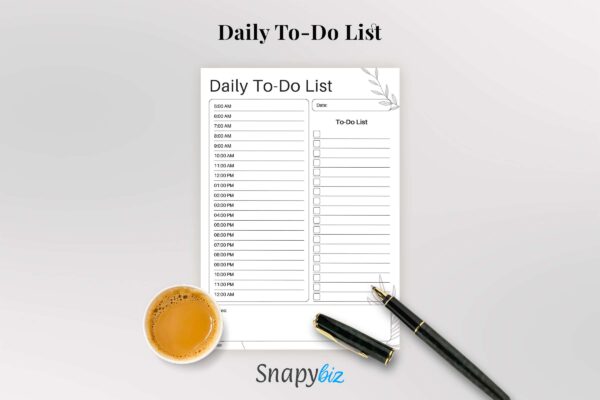 Minimal Daily To Do List Feature Image 5 Daily to do list printable pdf