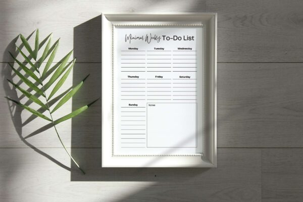 Weekly to do list printable planner pdf