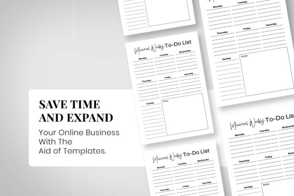 Weekly to do list printable planner pdf