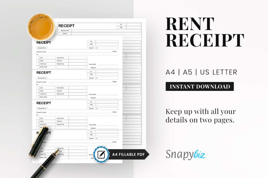 rent receipt rental receipt rent invoice