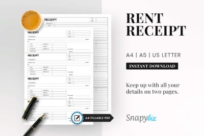 rent receipt rental receipt rent invoice