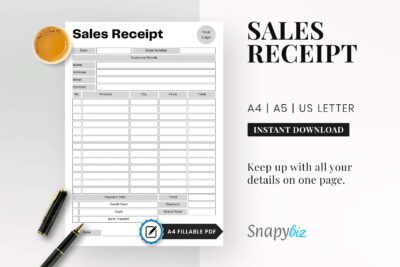 sales receipt template