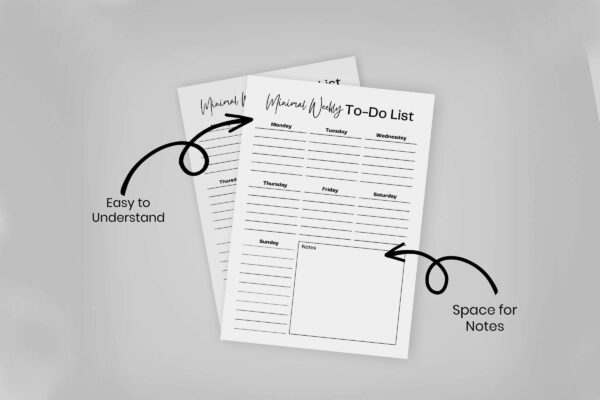 Weekly to do list printable planner pdf