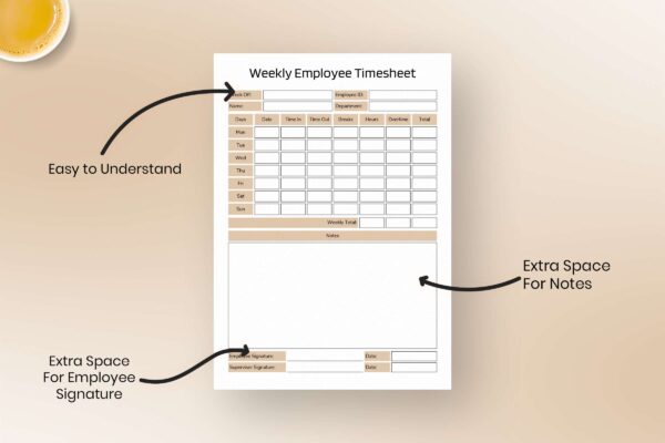 Weekly Employee Timesheet Feature Image 1 Time tracking worksheet for employees