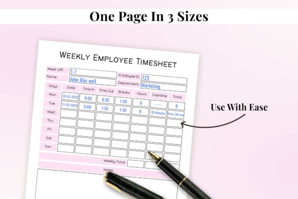 Weekly Employee Timesheet Feature Image 4 1 Time tracking worksheet