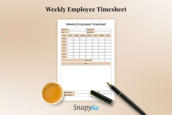 Weekly Employee Timesheet Feature Image 5 Time tracking worksheet for employees