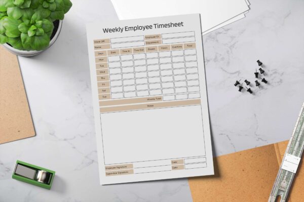 Weekly Employee Timesheet Feature Image 8 Time tracking worksheet for employees