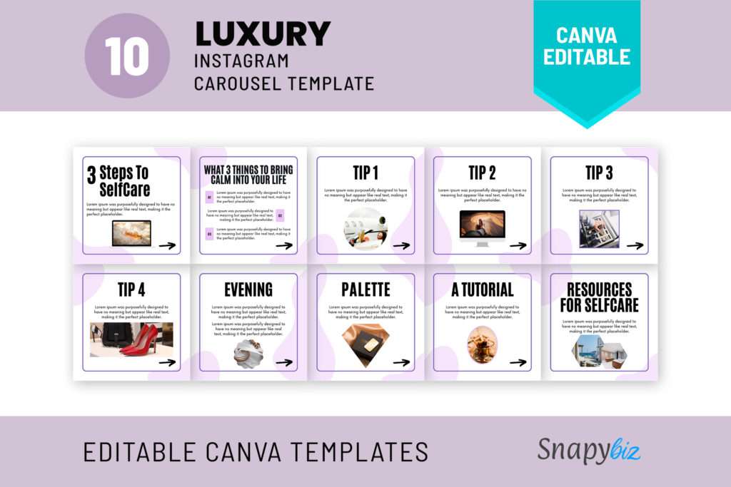 luxury instagram carousel template