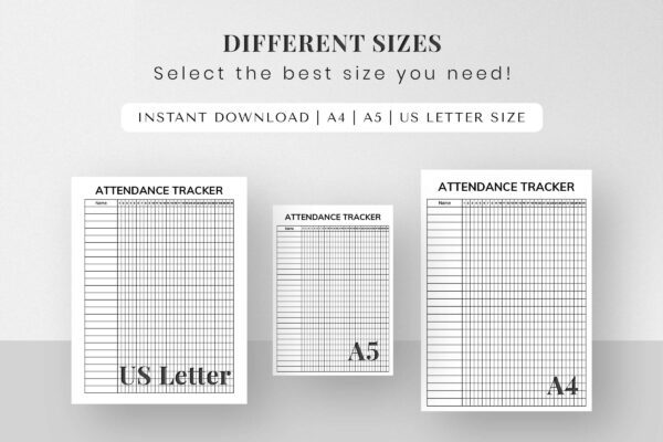 Attendance log, attendance record, attendance sheet