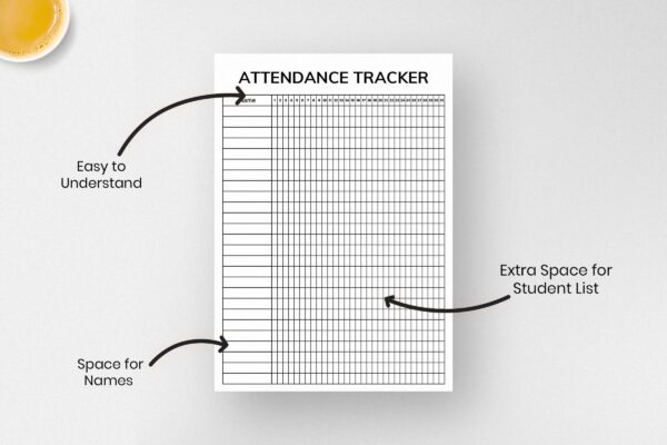 Attendance log, attendance record, attendance sheet