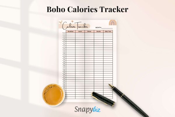 Calorie tracker, calorie chart, calorie counting