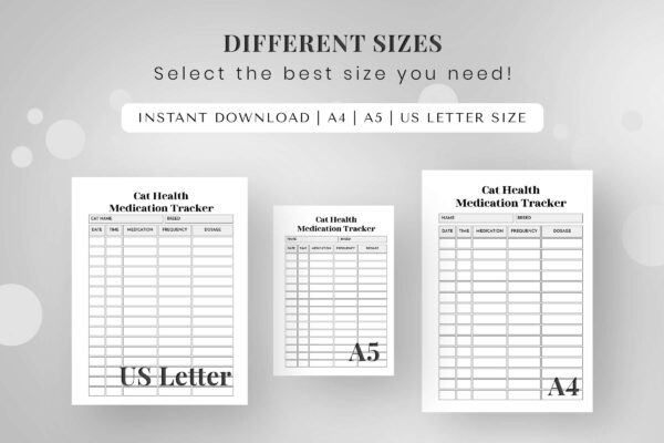 Cat Care Planner Black And White 9 Cat care planner
