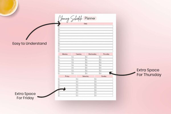 Cleaning Planner Feature Image 1 Cleaning schedule printable