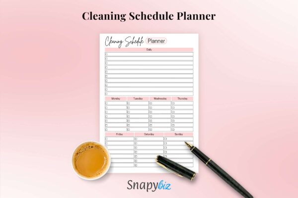 Cleaning Planner Feature Image 5 Cleaning schedule printable