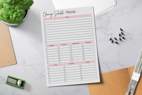 Cleaning Planner Feature Image 8 Cleaning schedule printable