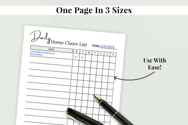 Daily Home Chore List Feature Image 5 1 Chore list for adults, home management, adhd cleaning